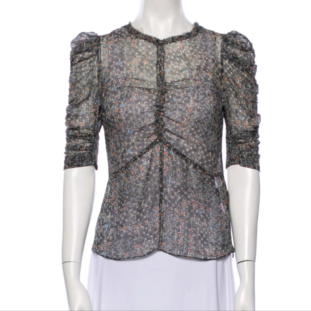 New Isabel Marant × H&M silk top